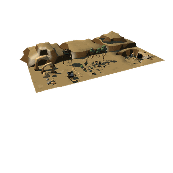 WESTERN 3D SET PROPS & GROUNDS Super Simple Western Town - Low Poly